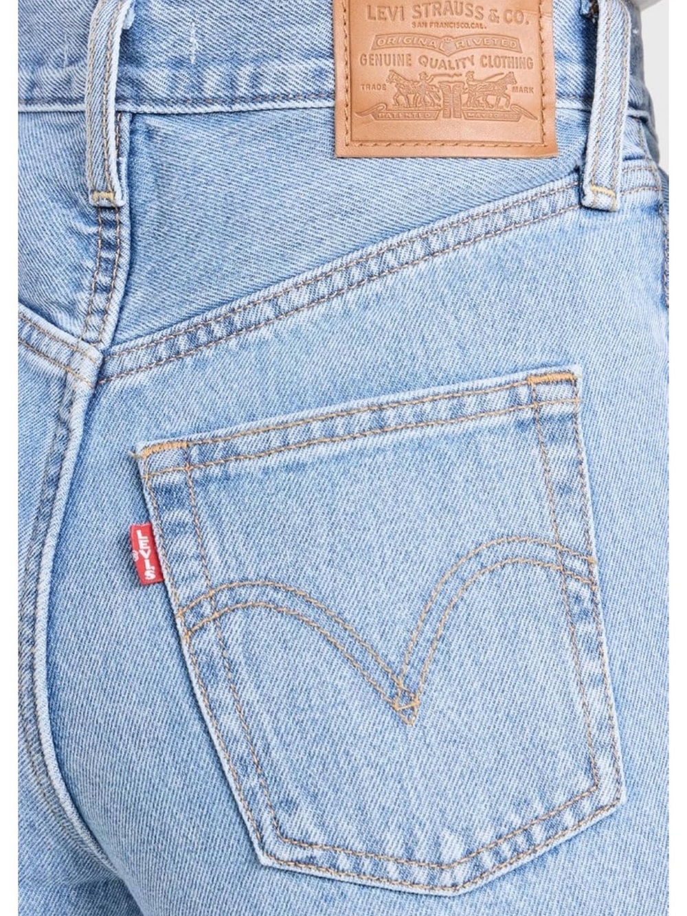 Levi’s Ribcage High-Waist Wide Leg Jeans - Light Blue - Picture 5 of 7